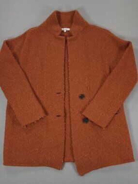 Women's Madewell Merino Wool Blend Cardigan Coat S Copper